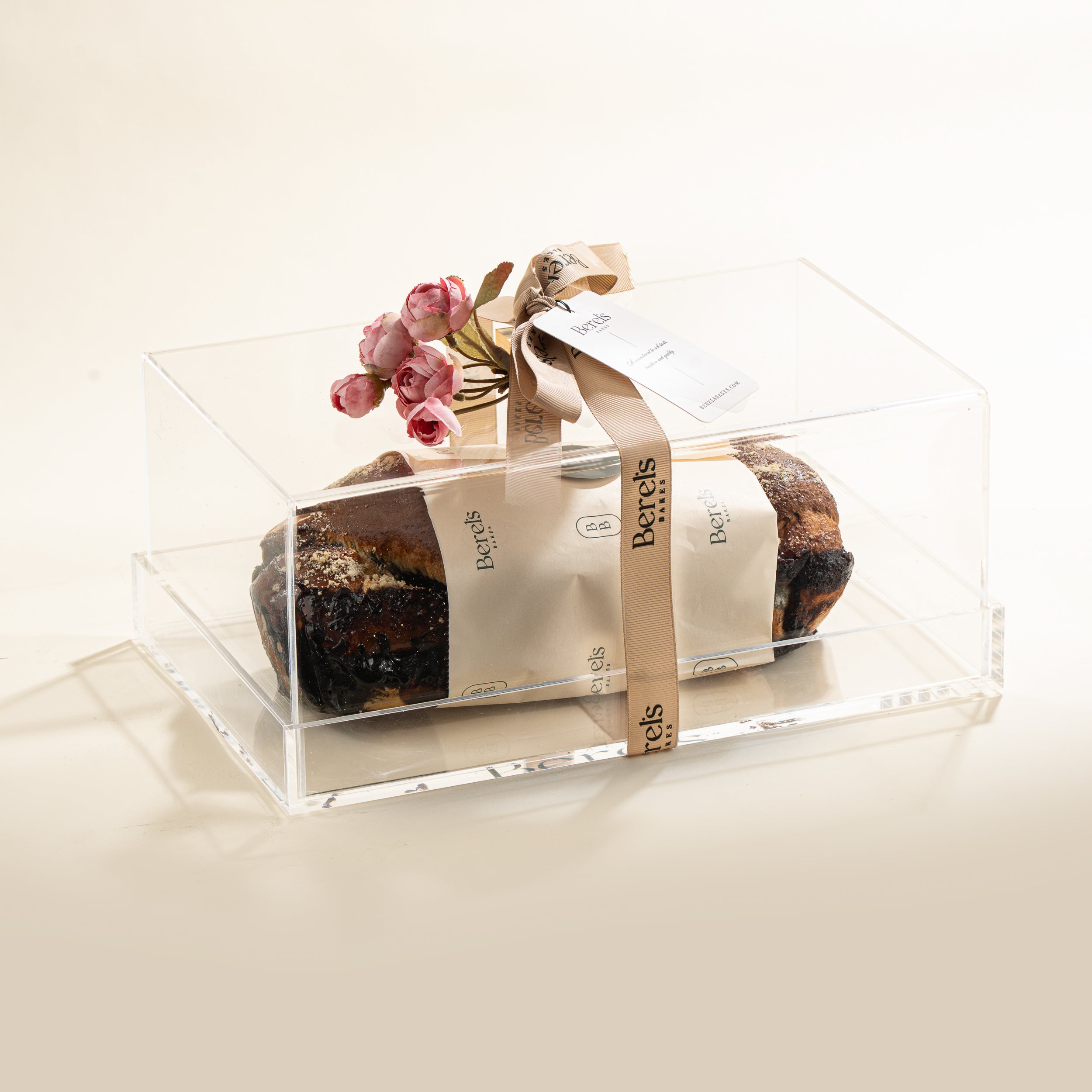 Berel's Signature Babka in Custom Acrylic Dome