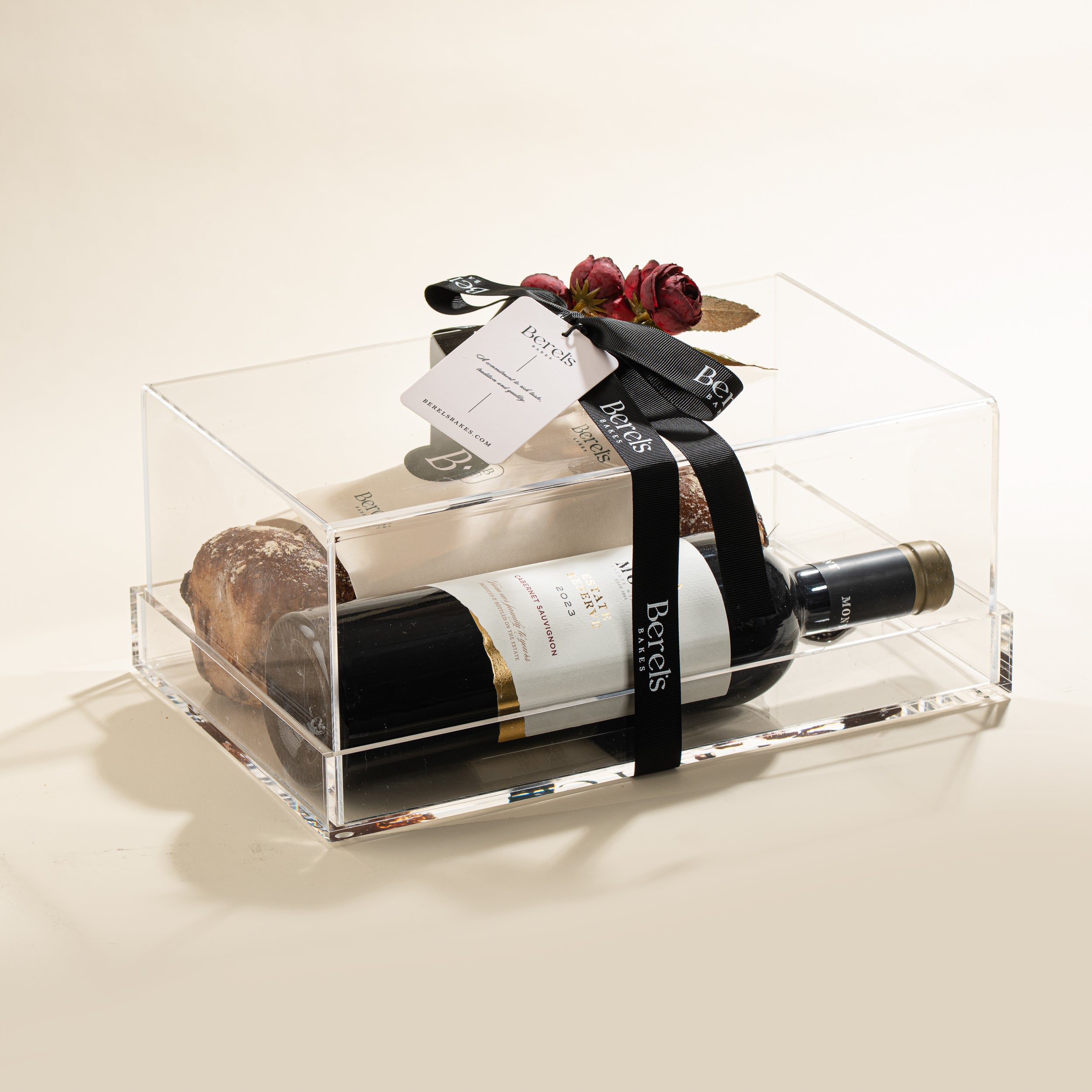 Signature Chocolate Babka & Wine Acrylic Dome