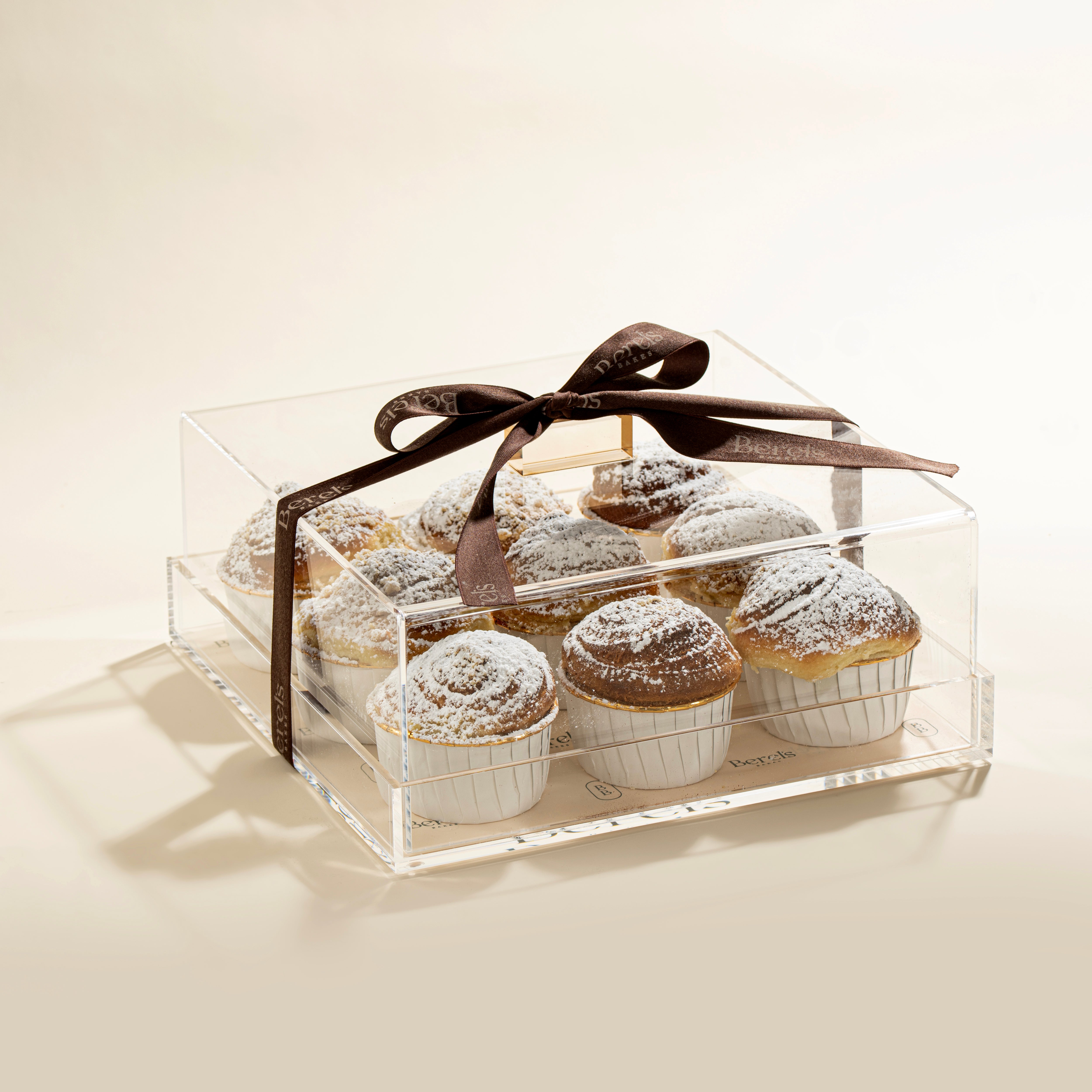 Signature Cheese Babka Buns (9) in Custom Sqaure Acrylic