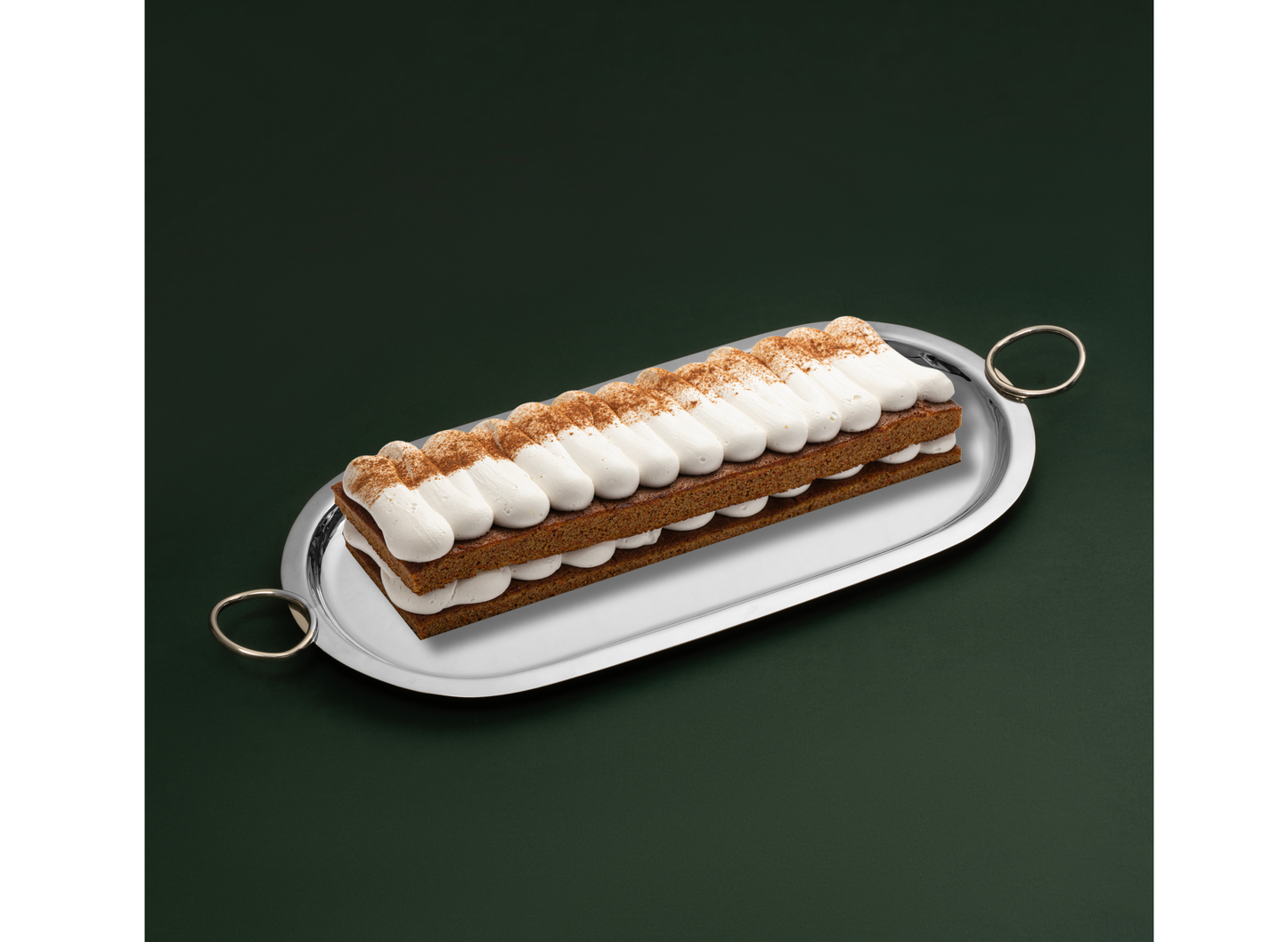 Carrot Log with Silver Oval Tray (or pair with any long tart, log or babka)