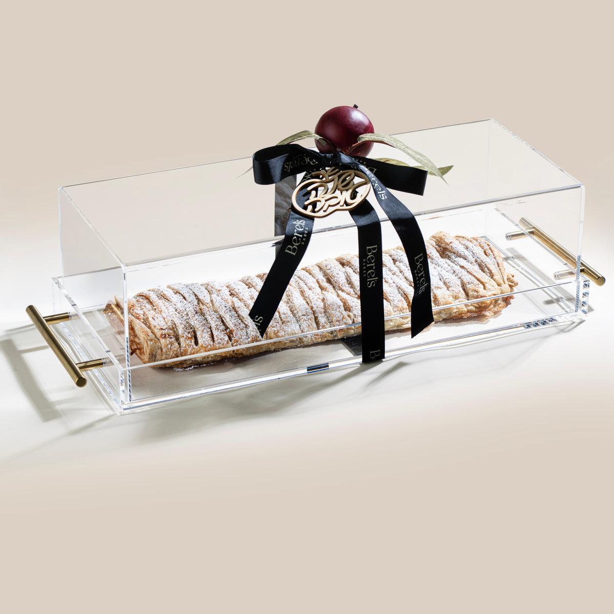 Long Acrylic Gift Dome with Apple Braid