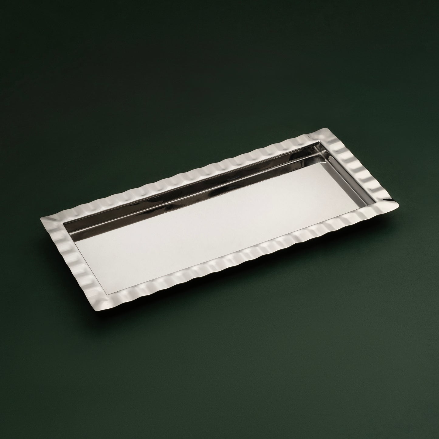 Strawberry Shortcake Log with Guilded Silver Gift Tray (or choose any long tart/log/babka)