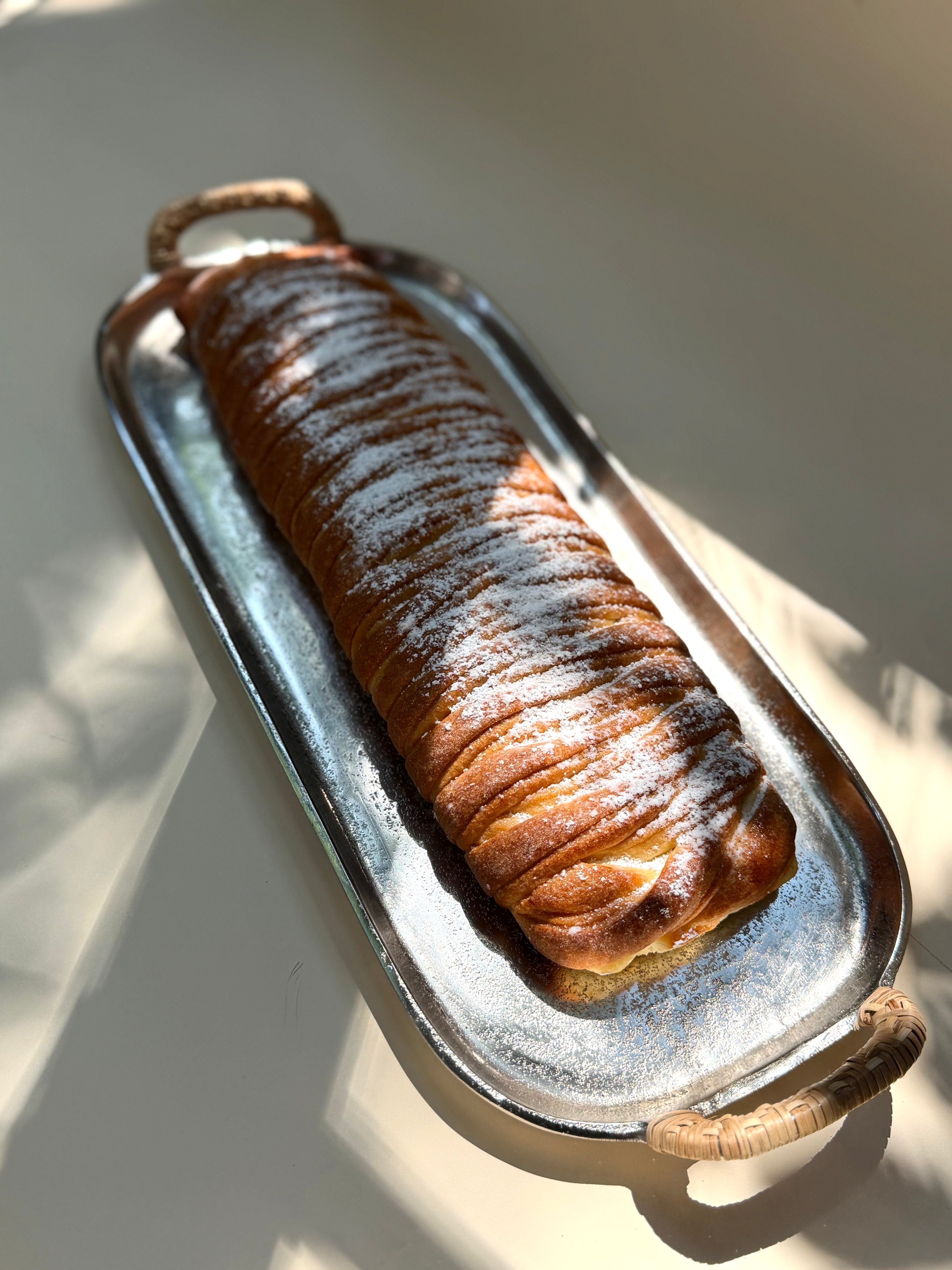 Silver Tray with Long Cheese Braid (3 options)