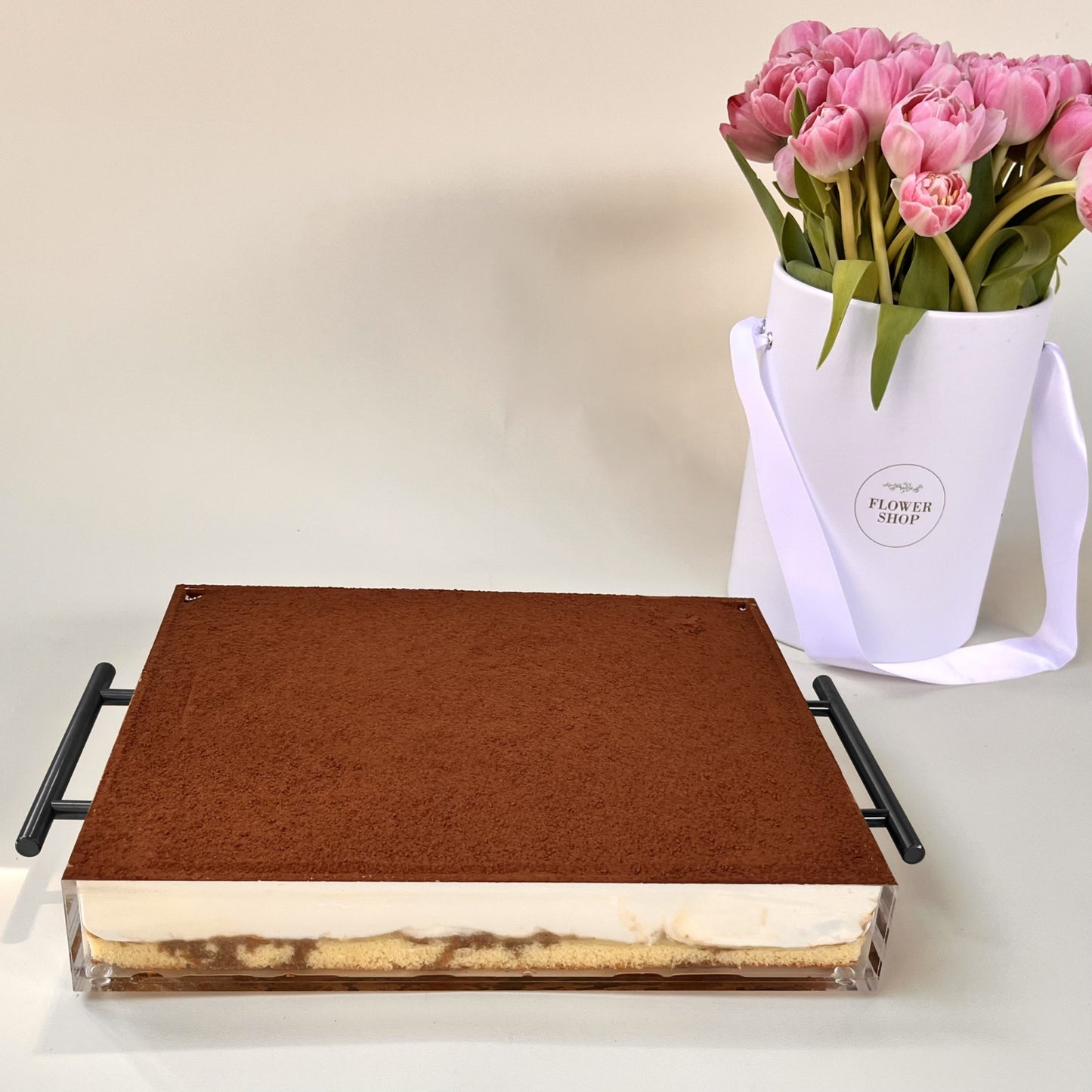 Heavenly Dairy Tiramisu in Acrylic Tray
