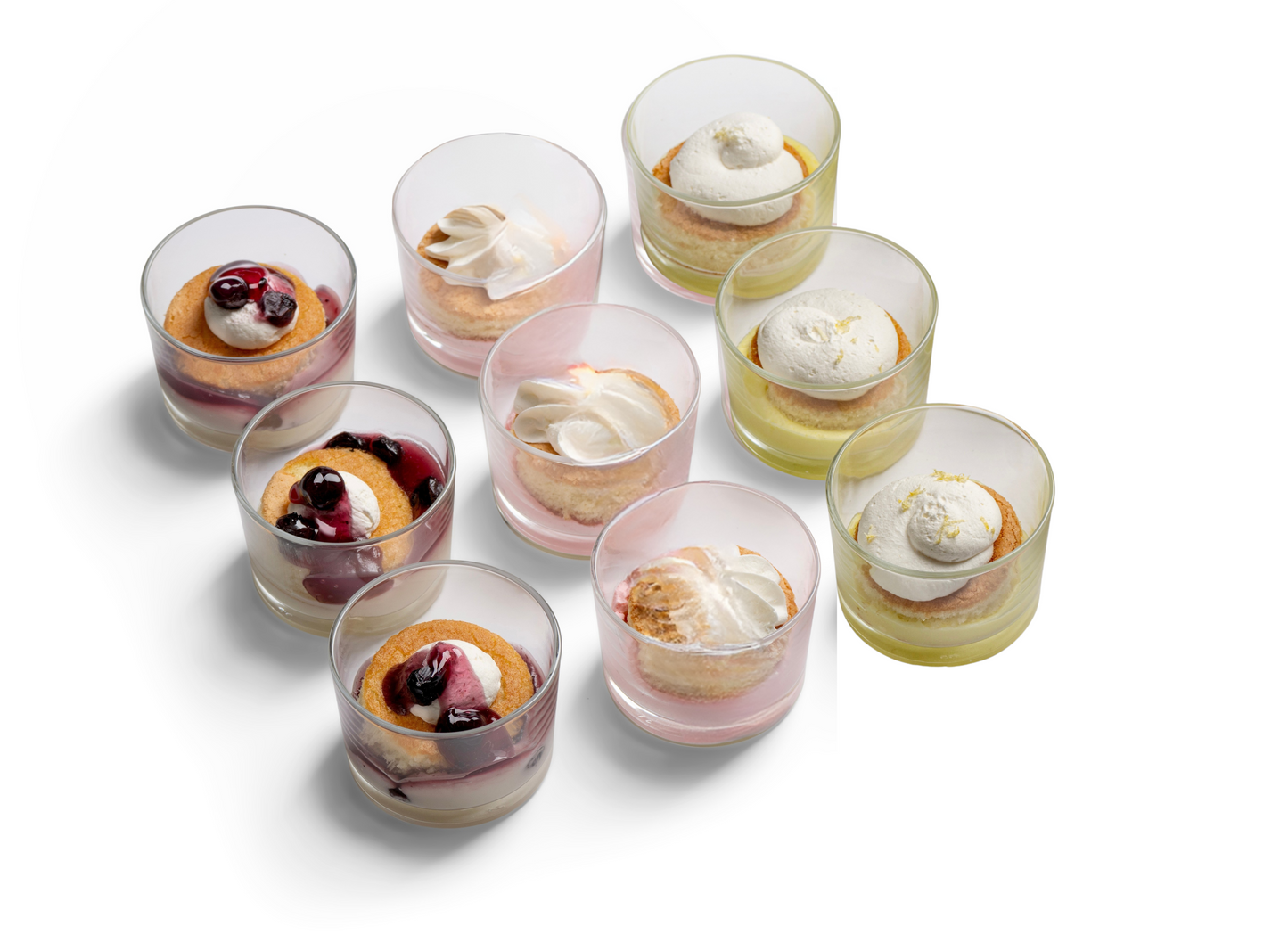 Variety Glasses (Box of 9: Strawberry, Lemon and Blueberry)