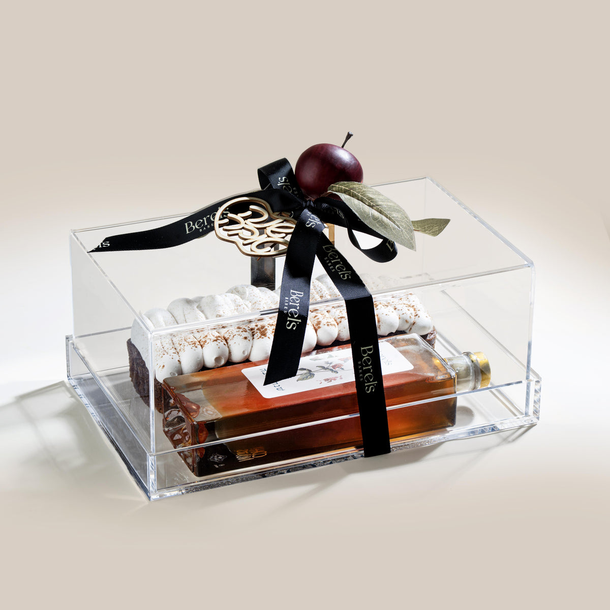 Rosh Hashanah Acrylic Dome: 26 oz. Honey with Carrot Loaf or Babka