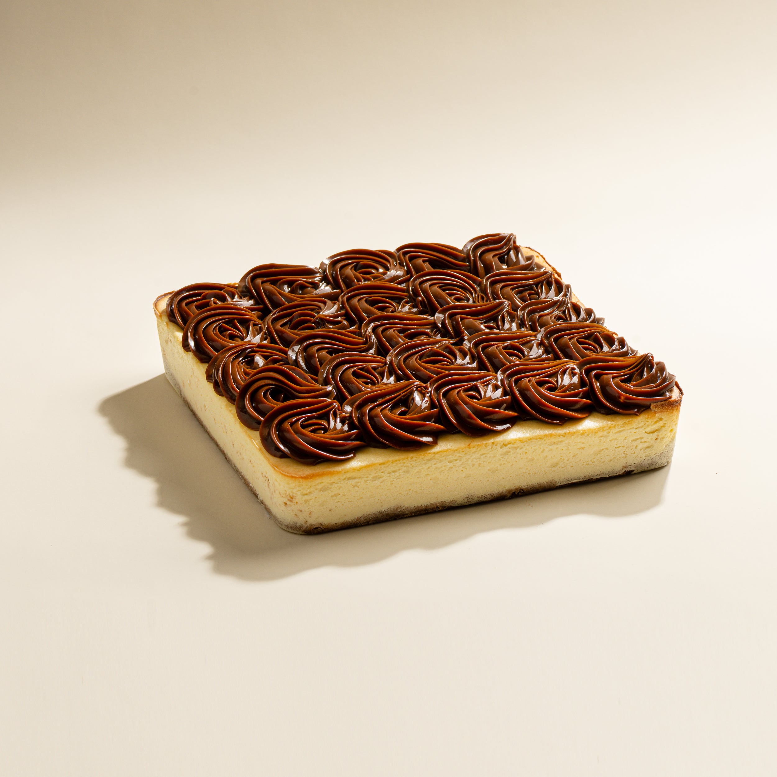 9" Square Rosette Cheesecake in Custom Acrylic Gift Dome