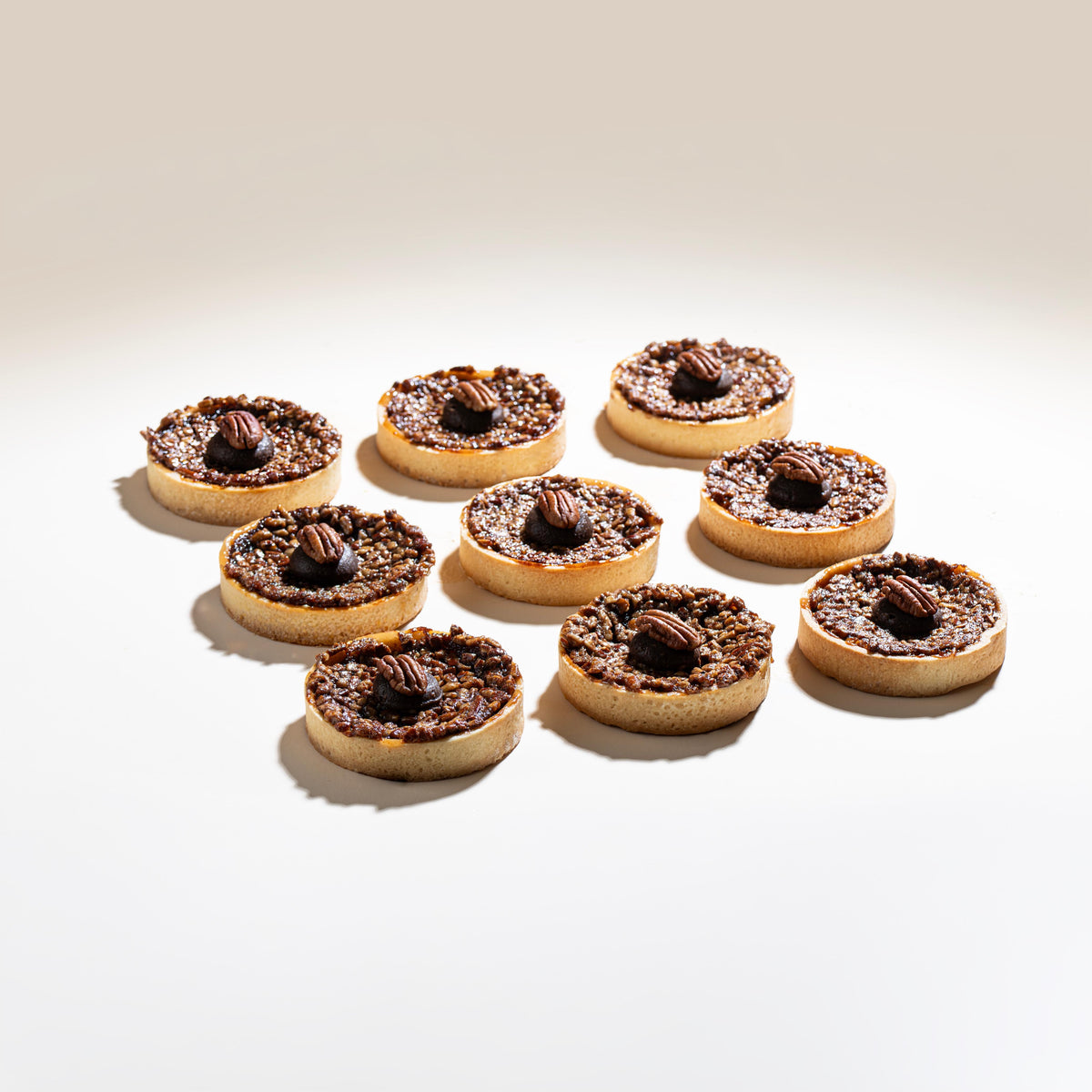 Chocolate Bourbon Pecan Individual Tarts (Box of 9)