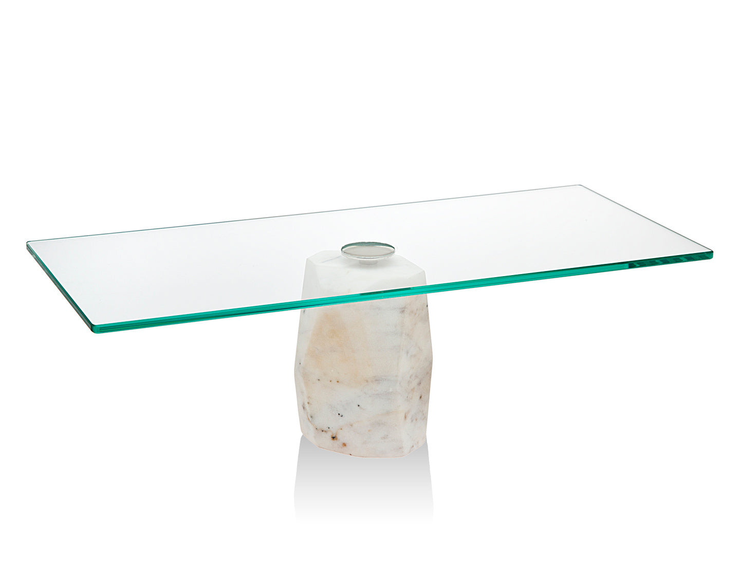 Glass Cake Stand with Marble Base (cake sold separately)