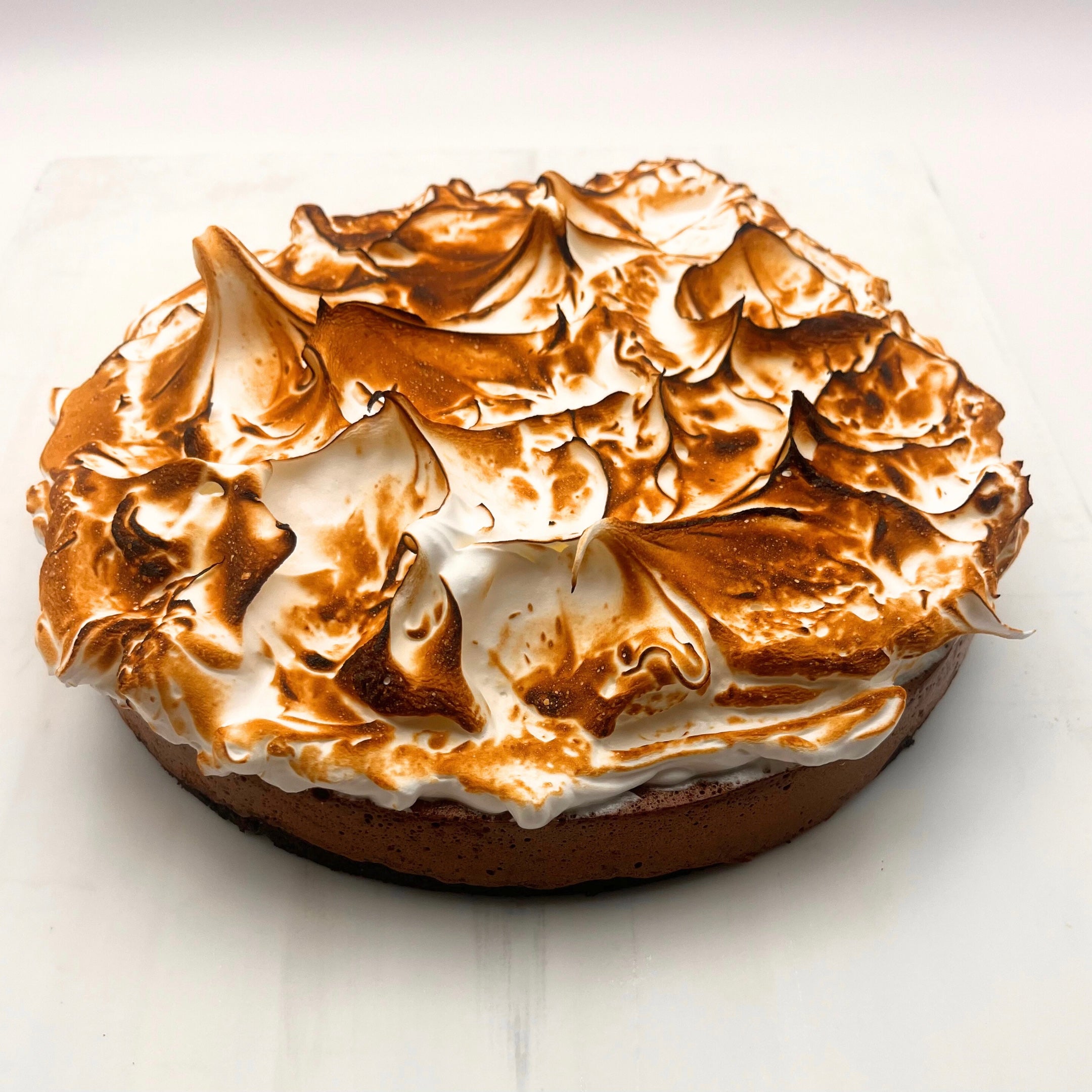 Chocolate Bourbon Meringue Pie