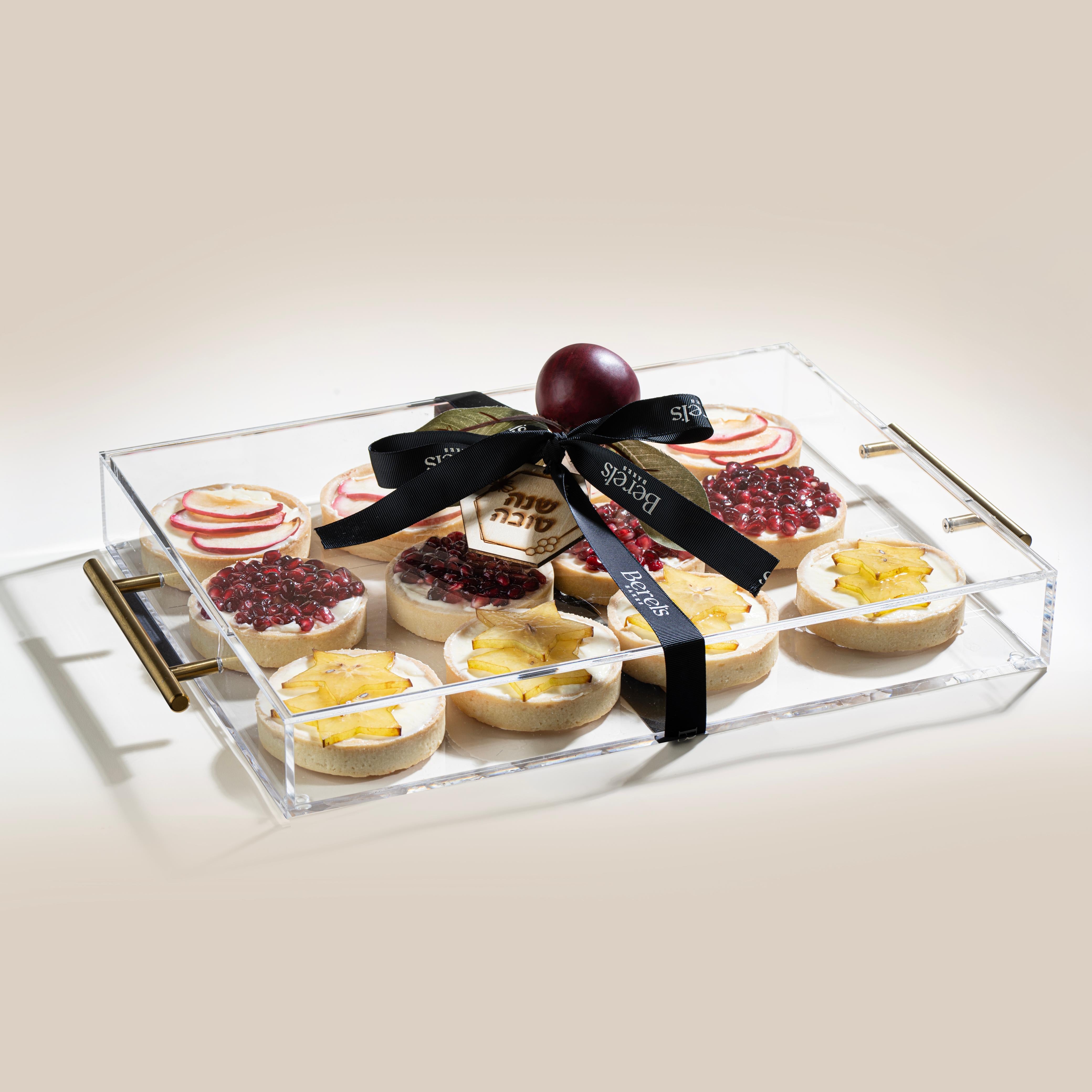Ultimate Rosh Hashanah Tart Gift Tray (with cover and decor)– 12 Pack