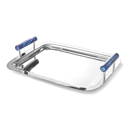 Azure Bar Tray Ss Blue Handle (cake sold separately)