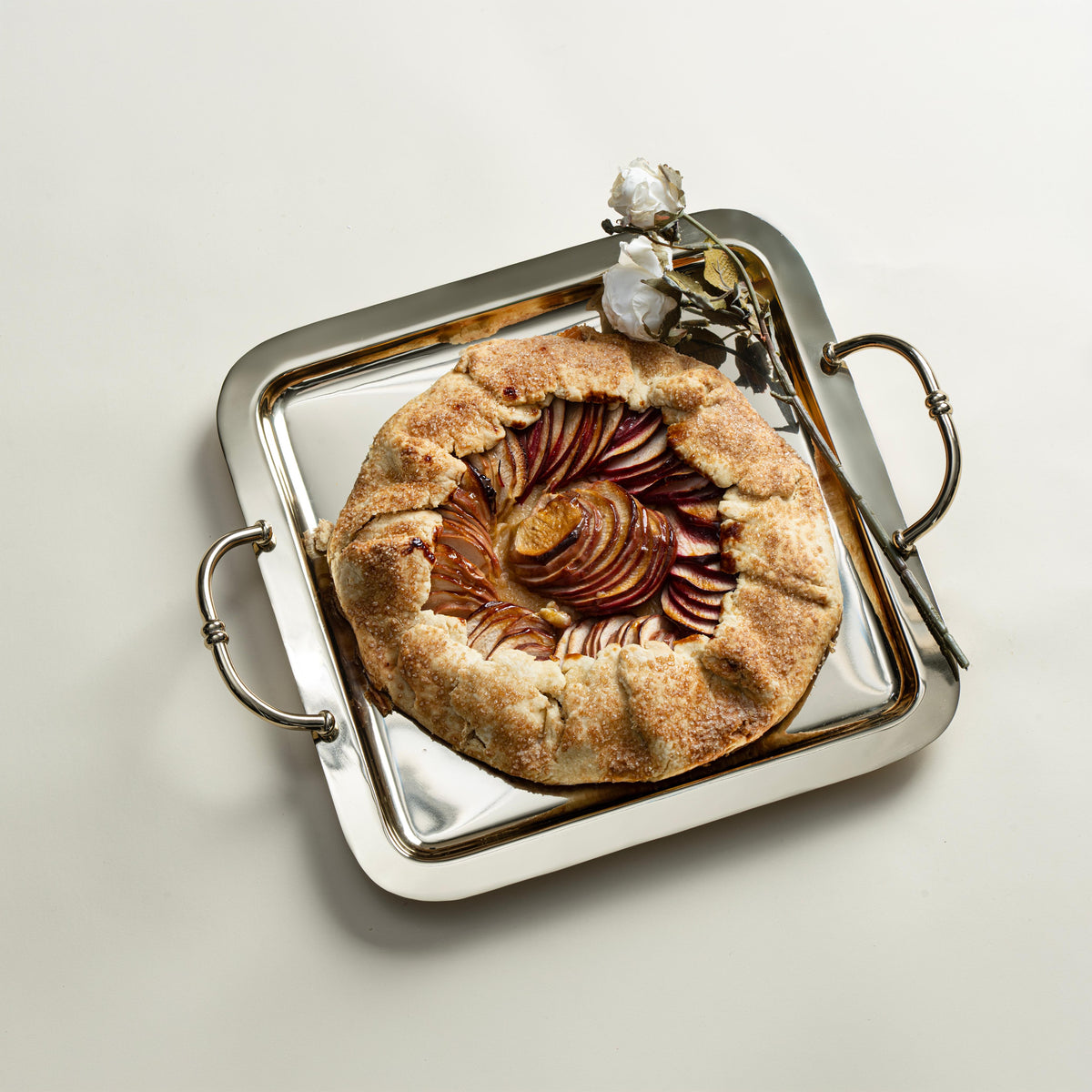 Zodax Gifted Gold Tray with Apple Galette