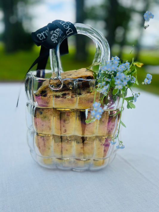 Runway Bag Vase Clr Iridescent (Biscottis sold separately)