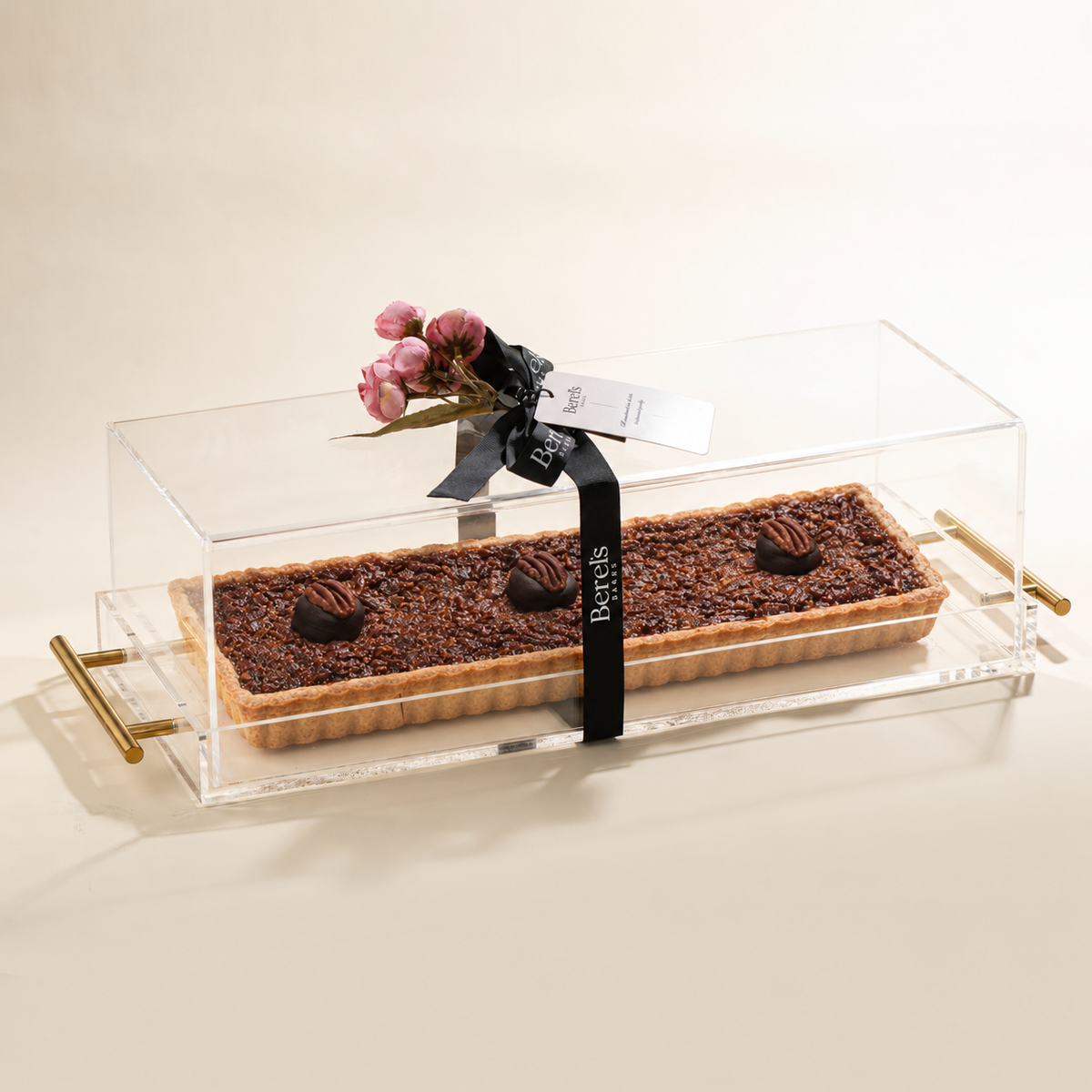 Pecan Tart in Long Gifted Acrylic Dome (and cover)