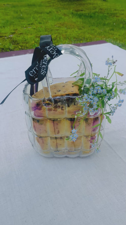 Runway Bag Vase Clr Iridescent (Biscottis sold separately)